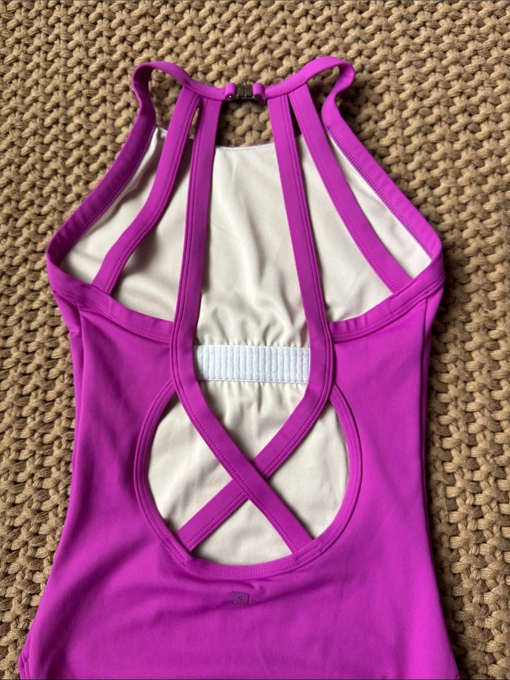 Jo + Jax Girls High Neck Leotard in Purple Fushia Size Youth Extra Large YXL 13